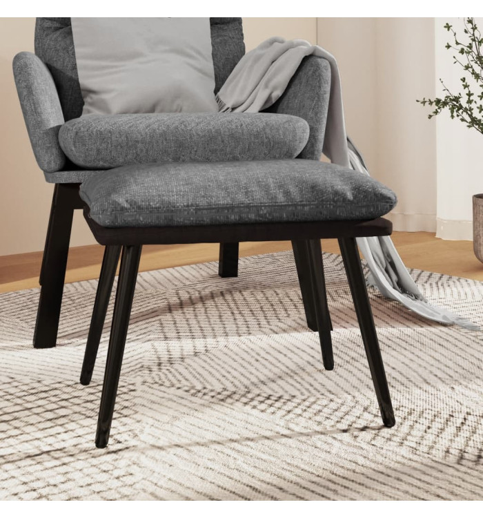 Repose-pied Gris clair 45x29,5x35 cm Tissu et similicuir | Mobilier & Déco
