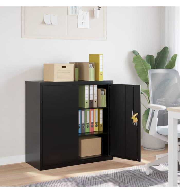 Classeur noir 90x40x90 cm acier | Mobilier & Déco
