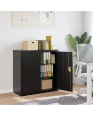 Classeur noir 90x40x90 cm acier | Mobilier & Déco