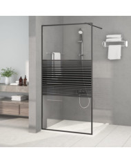 Paroi de douche Noir 100x195 cm Verre ESG transparent | Mobilier & Déco
