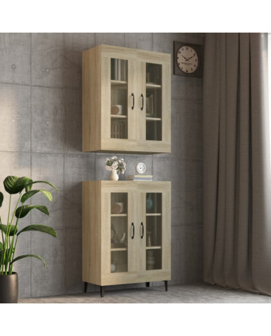 Armoire murale suspendue Chêne sonoma 69,5x34x90 cm | Mobilier & Déco