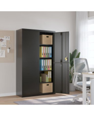 Classeur noir 105x40x180 cm acier | Mobilier & Déco