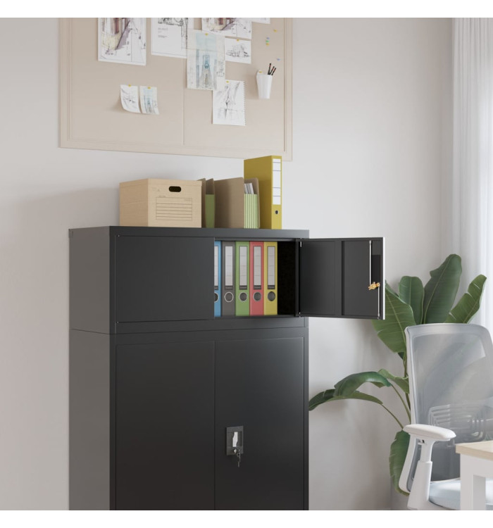 Classeur noir 90x40x40 cm acier | Mobilier & Déco
