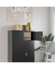 Classeur noir 90x40x40 cm acier | Mobilier & Déco