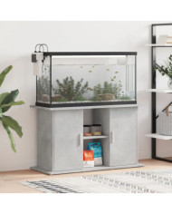 Support pour aquarium gris béton 101x41x58 cm bois d'ingénierie | Mobilier & Déco