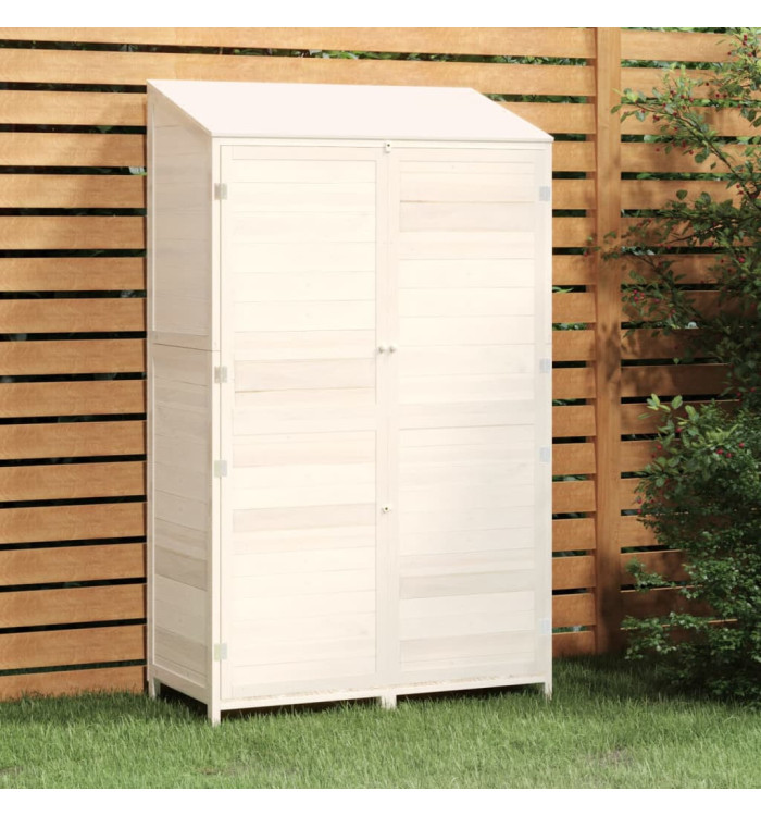 Remise de jardin Blanc 102x52x174,5 cm Bois de sapin solide | Mobilier & Déco