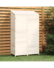 Remise de jardin Blanc 102x52x174,5 cm Bois de sapin solide | Mobilier & Déco