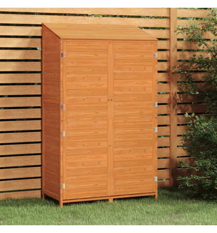 Remise de jardin Marron 102x52x174,5 cm Bois de sapin solide | Mobilier & Déco