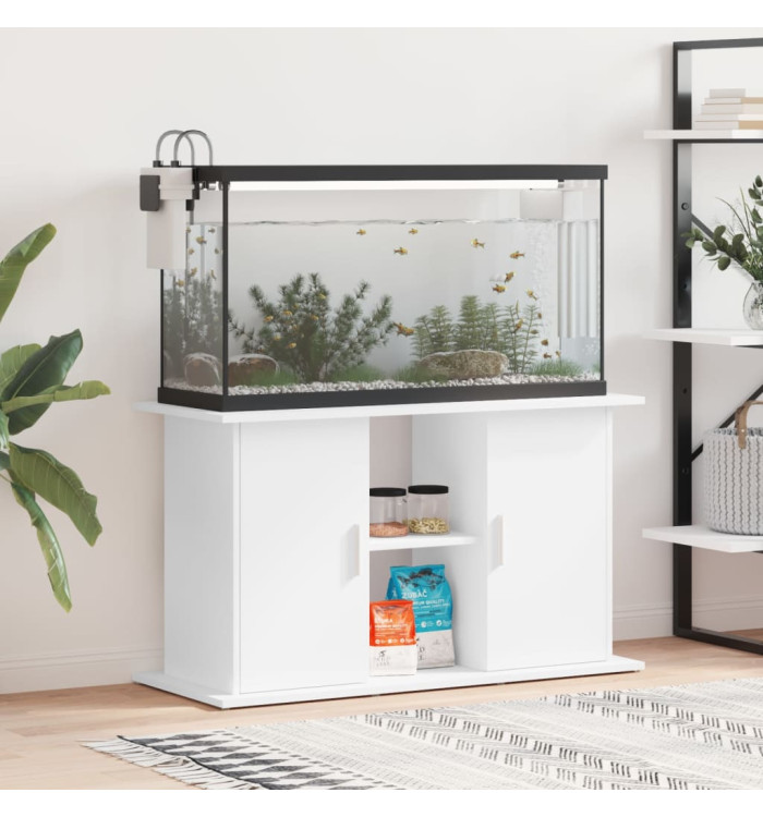 Support pour aquarium blanc 101x41x58 cm bois d'ingénierie | Mobilier & Déco