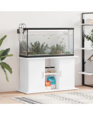 Support pour aquarium blanc 101x41x58 cm bois d'ingénierie | Mobilier & Déco