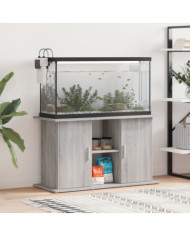 Support pour aquarium sonoma gris 101x41x58cm bois d'ingénierie | Mobilier & Déco