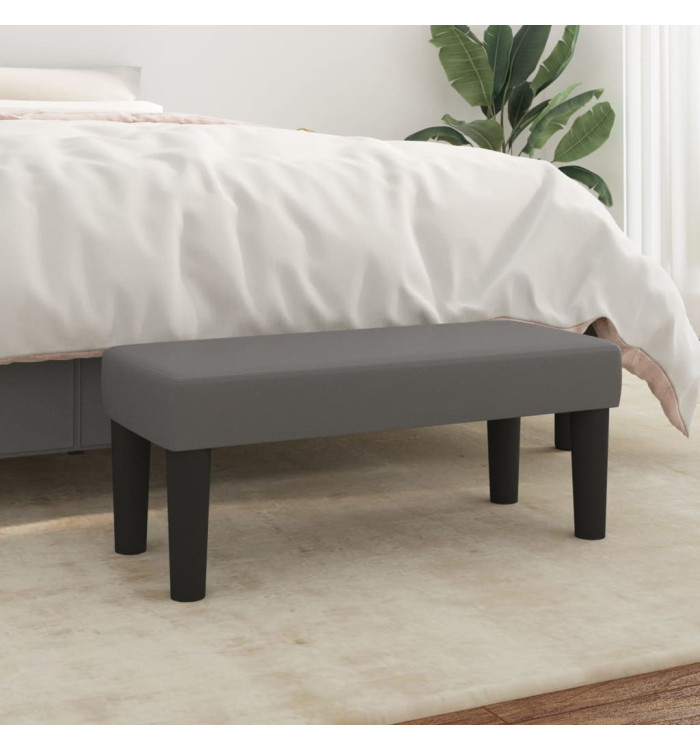 Banc Gris 70x30x30 cm Similicuir | Mobilier & Déco