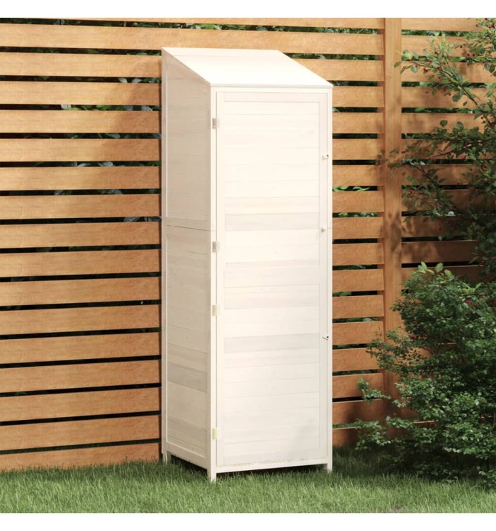 Remise de jardin Blanc 55x52x174,5 cm Bois de sapin solide | Mobilier & Déco