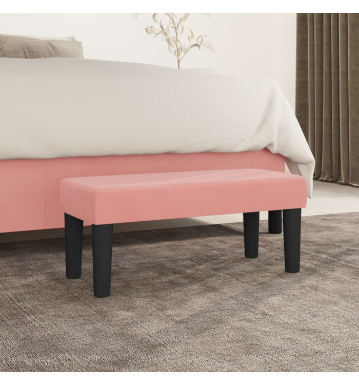 Banc Rose 70x30x30 cm Velours | Mobilier & Déco