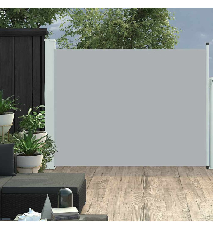 Auvent latéral rétractable de patio 140x500 cm Gris | Mobilier & Déco