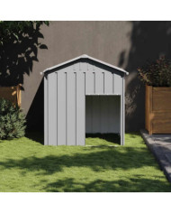 Niche pour chien avec toit gris clair acier galvanisé | Mobilier & Déco