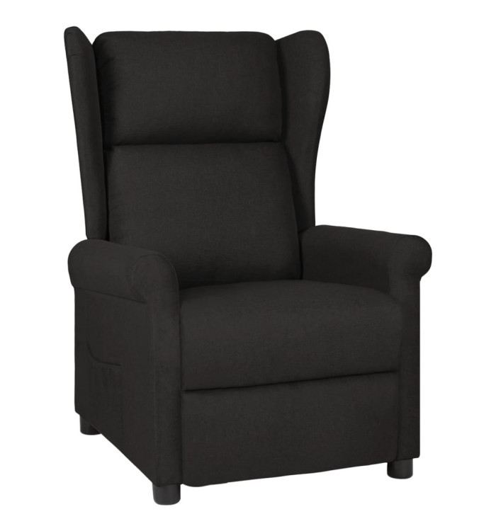 Fauteuil inclinable Noir Tissu | Mobilier & Déco