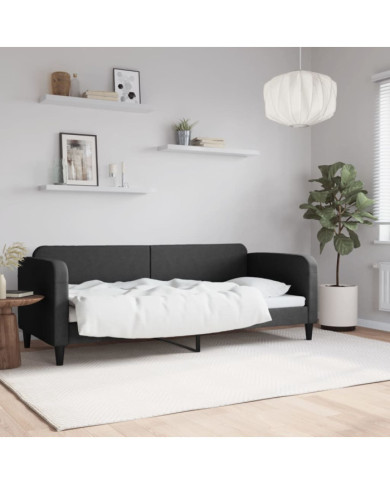 Lit de repos sans matelas noir 80x200 cm tissu | Mobilier & Déco