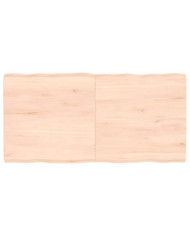 Dessus de table bois massif non traité bordure assortie | Mobilier & Déco