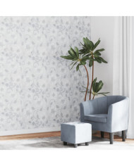 Papier peint 3D motif de fleur gris 10x0,53 m non tissé | Mobilier & Déco