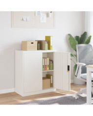 Classeur blanc 79x40x90 cm acier | Mobilier & Déco