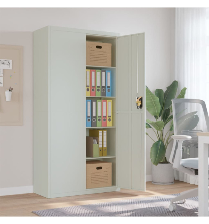 Classeur gris clair 90x40x180 cm acier | Mobilier & Déco