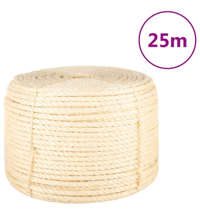 Corde 100 % sisal 12 mm 25 m | Mobilier & Déco