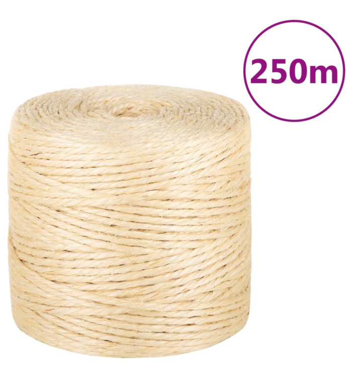 Corde 100 % sisal 4 mm 250 m | Mobilier & Déco