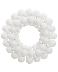 Couronne de Noël blanc 45 cm polystyrène | Mobilier & Déco