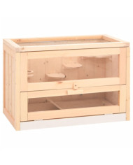 Cage à hamster 60x35,5x42 cm bois massif de sapin | Mobilier & Déco