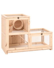 Cage à hamster 81x40x60 cm bois massif de sapin | Mobilier & Déco