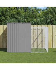 Niche pour chien avec cour gris clair 214x253x181 cm | Mobilier & Déco