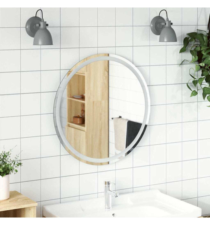 Miroir de salle de bain à LED 70 cm rond | Mobilier & Déco