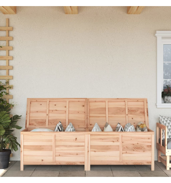 Boîte de rangement de jardin 198,5x50x56,5 cm bois massif sapin | Mobilier & Déco