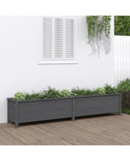 Lit surélevé de jardin gris 199,5x40x39 cm bois de pin massif | Mobilier & Déco