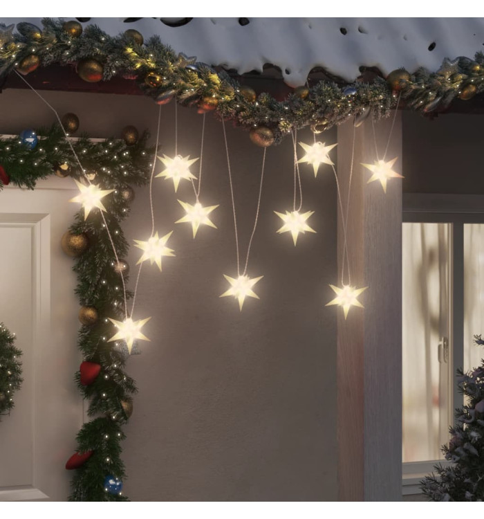 Lumière de Noël 10 LED blanc 10 cm | Mobilier & Déco