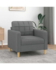 Fauteuil Gris foncé 60 cm Tissu | Mobilier & Déco