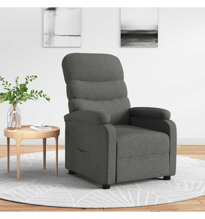 Fauteuil inclinable Gris foncé Tissu | Mobilier & Déco