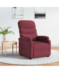Fauteuil inclinable Rouge bordeaux Tissu | Mobilier & Déco
