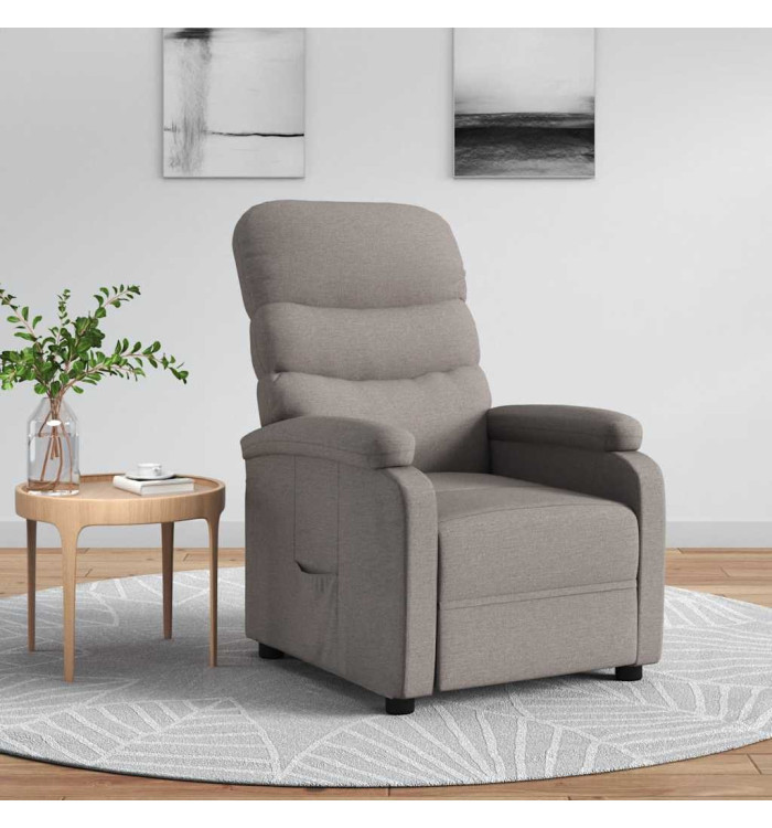 Fauteuil inclinable Taupe Tissu | Mobilier & Déco