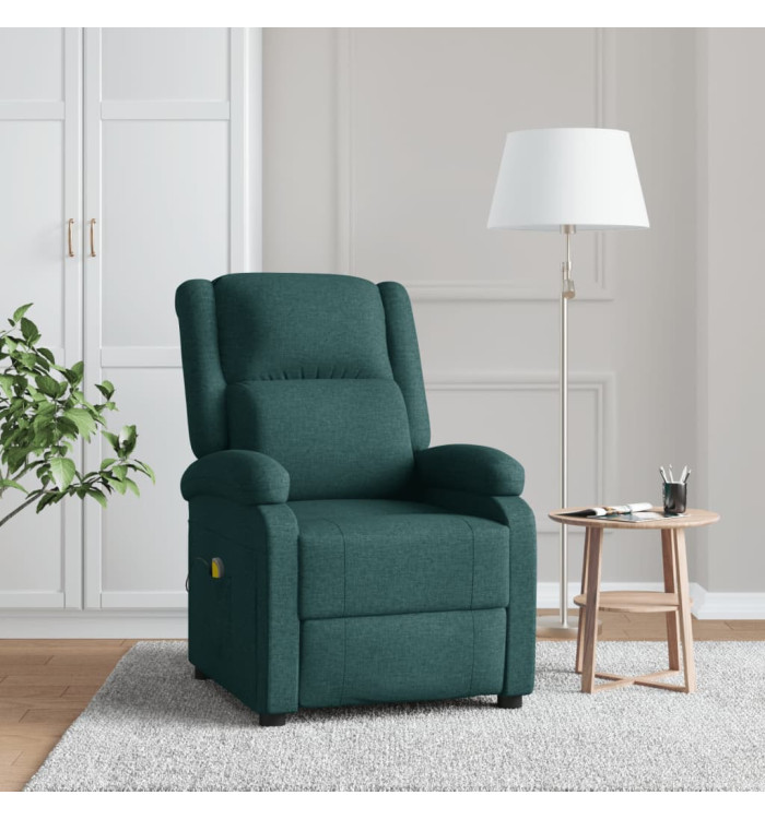 Fauteuil de massage Vert foncé Tissu | Mobilier & Déco