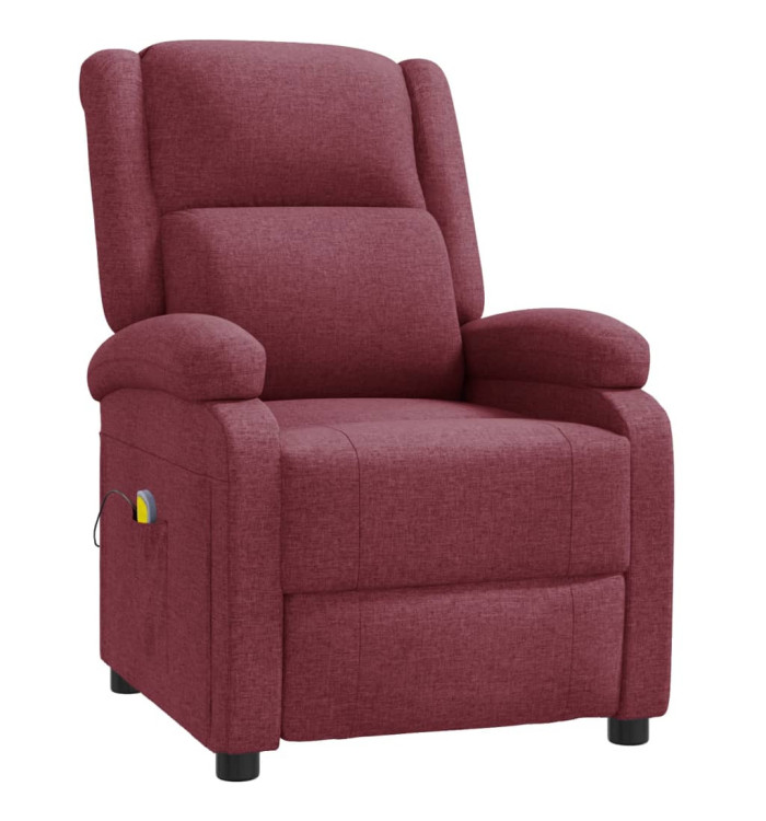 Fauteuil de massage Rouge bordeaux Tissu | Mobilier & Déco