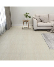 Dalles de plancher autoadhésives 55 pcs PVC 5,11 m² crème | Mobilier & Déco