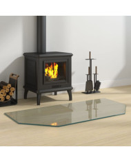 Plaque de verre pour cheminée hexagonale 100x50 cm | Mobilier & Déco