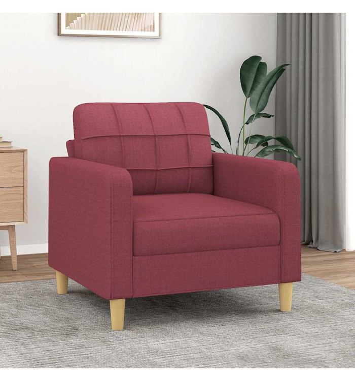 Fauteuil Rouge bordeaux 60 cm Tissu | Mobilier & Déco