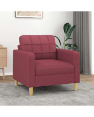 Fauteuil Rouge bordeaux 60 cm Tissu | Mobilier & Déco