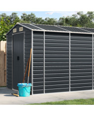 Abri de jardin anthracite 191x640x198 cm acier galvanisé | Mobilier & Déco