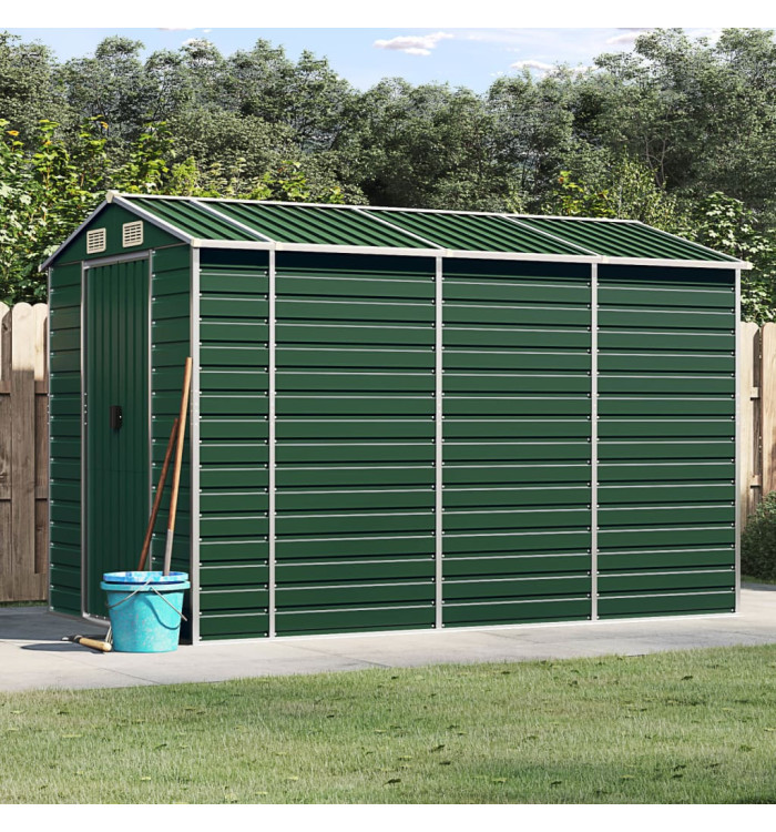 Abri de jardin vert 191x300x198 cm acier galvanisé | Mobilier & Déco