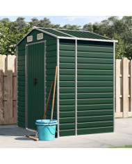 Abri de jardin vert 191x130x198 cm acier galvanisé | Mobilier & Déco