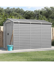 Abri de jardin gris clair 191x300x198 cm acier galvanisé | Mobilier & Déco